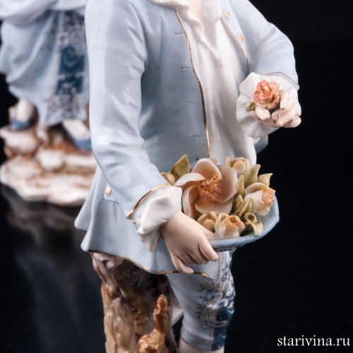 Пара с цветами, Volkstedt, Германия, 19 в