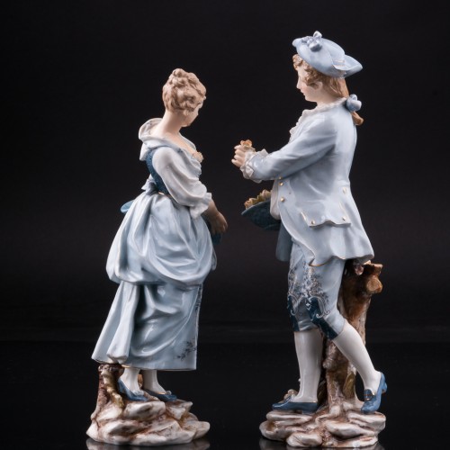 Пара с цветами, Volkstedt, Германия, 19 в