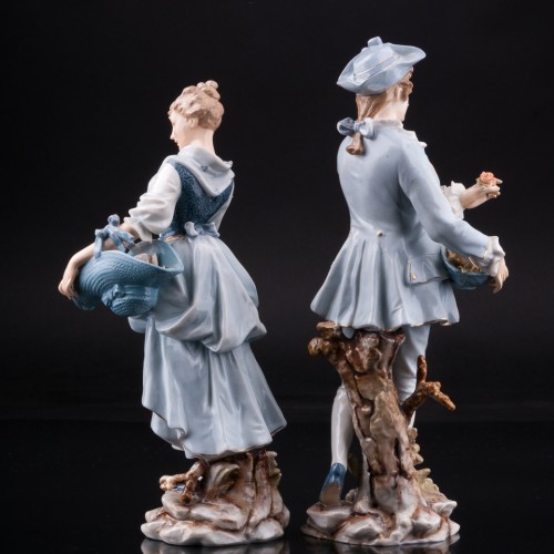 Пара с цветами, Volkstedt, Германия, 19 в