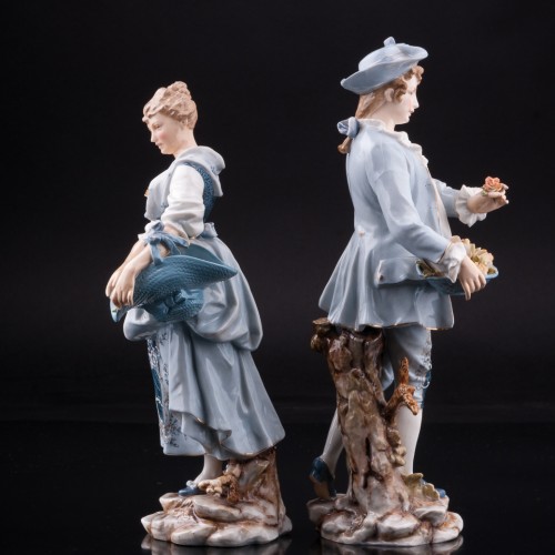 Пара с цветами, Volkstedt, Германия, 19 в