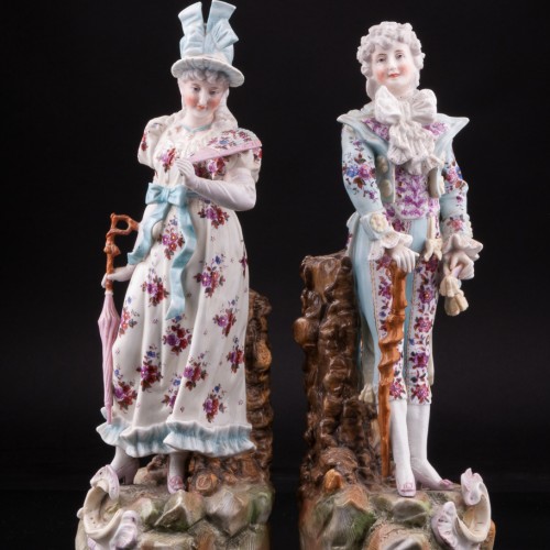 Пара на прогулке, Ernst Bohne Sohne, Германия, кон. 19 - нач. 20 вв