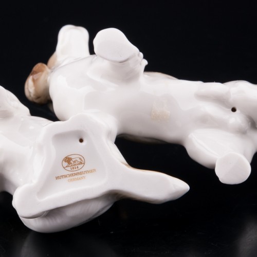 Два спаниеля, миниатюра, Hutschenreuther, Германия