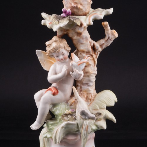 Фея с птичкой, подсвечник, Франция, сер. 20 в