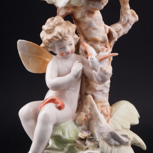 Фея с птичкой, подсвечник, Франция, сер. 20 в