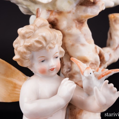 Фея с птичкой, подсвечник, Франция, сер. 20 в