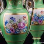 Две парные зеленые вазы с цветами, Carl Thieme, Германия, пер. пол. 20 в
