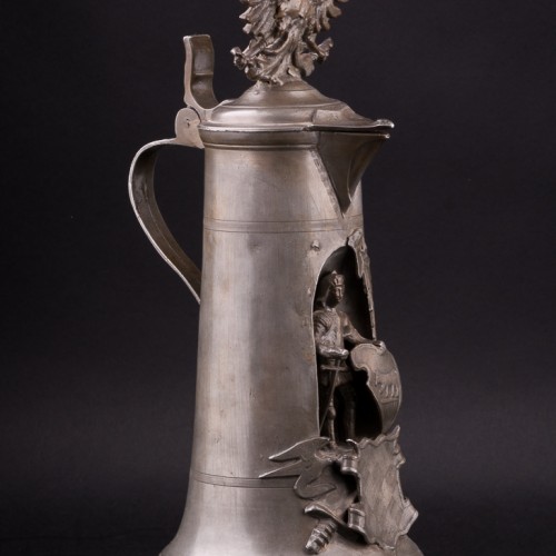 Оловянный кувшин для вина с рыцарем, Германия, 1737 г