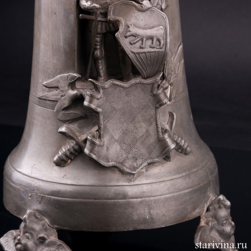 Оловянный кувшин для вина с рыцарем, Германия, 1737 г