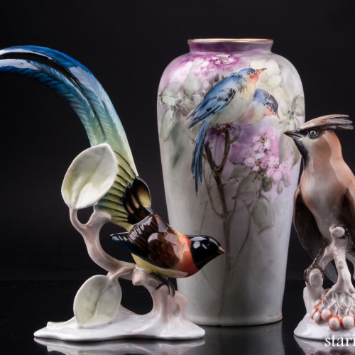 Ваза Птицы, Zeh, Scherzer & Co, Германия, 1880-1918 гг