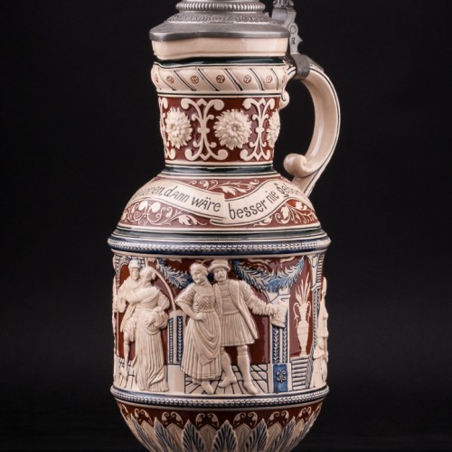 Кувшин с 4 кружками, Reinhold Merkelbach, Германия, 1890-1900 гг