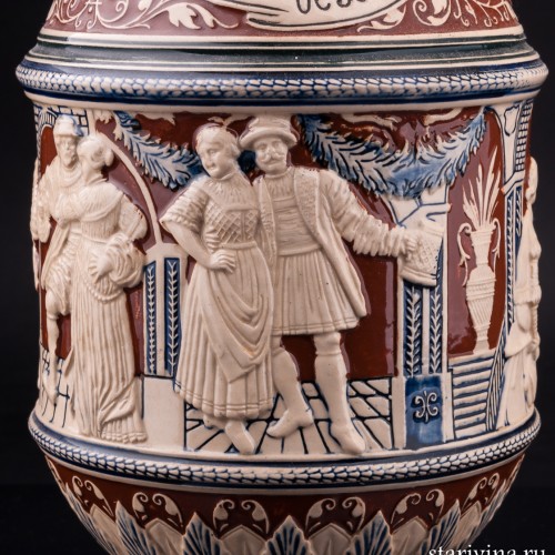 Кувшин с 4 кружками, Reinhold Merkelbach, Германия, 1890-1900 гг