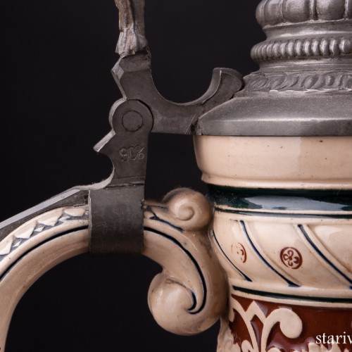 Кувшин с 4 кружками, Reinhold Merkelbach, Германия, 1890-1900 гг