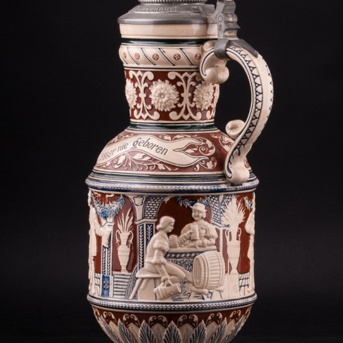 Кувшин с 4 кружками, Reinhold Merkelbach, Германия, 1890-1900 гг