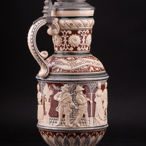 Кувшин с 4 кружками, Reinhold Merkelbach, Германия, 1890-1900 гг