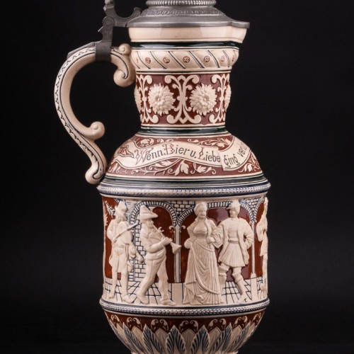 Кувшин с 4 кружками, Reinhold Merkelbach, Германия, 1890-1900 гг