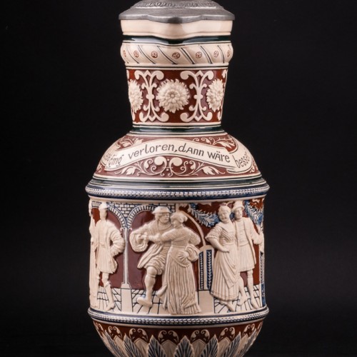 Кувшин с 4 кружками, Reinhold Merkelbach, Германия, 1890-1900 гг