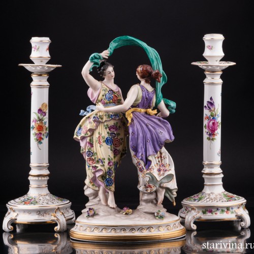 Два подсвечника, Carl Thieme, Германия, пер. пол. 20 в