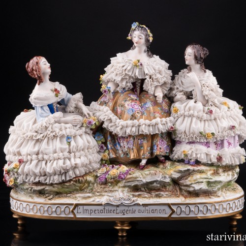 Императрица Евгения в Трианоне, кружевная, Volkstedt, Германия, сер. 20 в