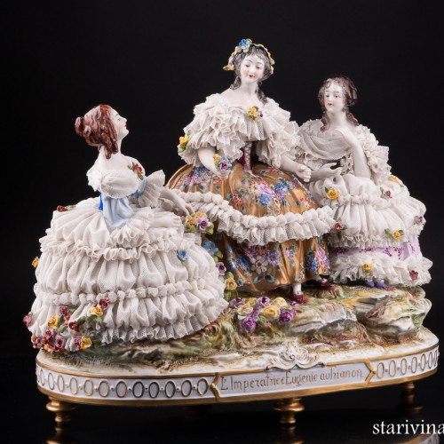 Императрица Евгения в Трианоне, кружевная, Volkstedt, Германия, сер. 20 в