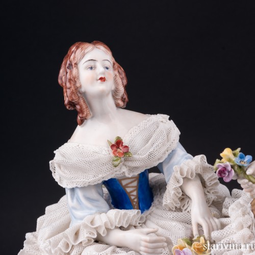 Императрица Евгения в Трианоне, кружевная, Volkstedt, Германия, сер. 20 в