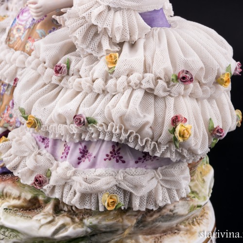 Императрица Евгения в Трианоне, кружевная, Volkstedt, Германия, сер. 20 в