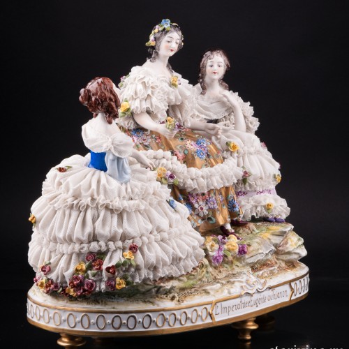 Императрица Евгения в Трианоне, кружевная, Volkstedt, Германия, сер. 20 в