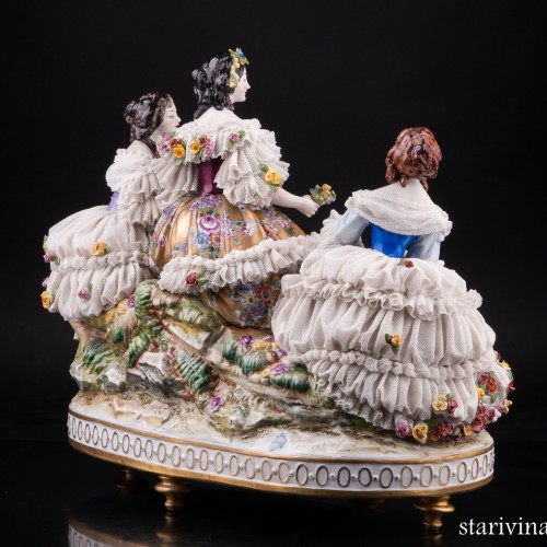 Императрица Евгения в Трианоне, кружевная, Volkstedt, Германия, сер. 20 в