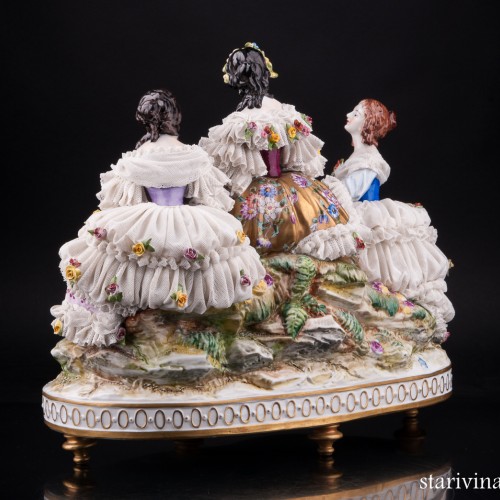 Императрица Евгения в Трианоне, кружевная, Volkstedt, Германия, сер. 20 в