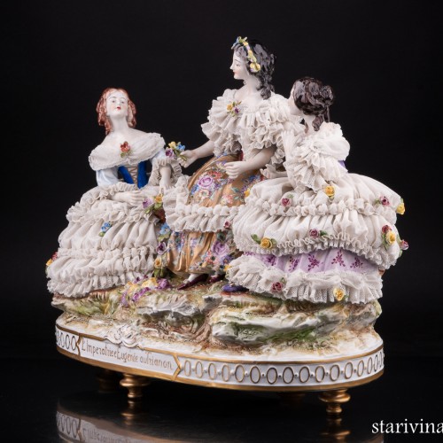 Императрица Евгения в Трианоне, кружевная, Volkstedt, Германия, сер. 20 в