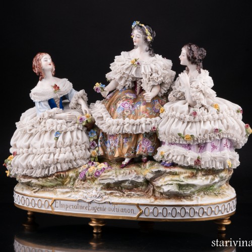 Императрица Евгения в Трианоне, кружевная, Volkstedt, Германия, сер. 20 в