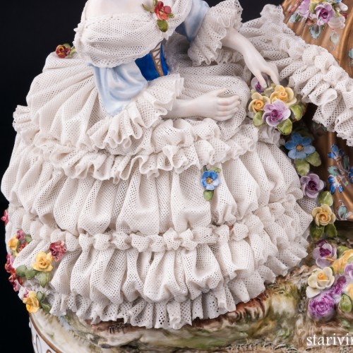 Императрица Евгения в Трианоне, кружевная, Volkstedt, Германия, сер. 20 в