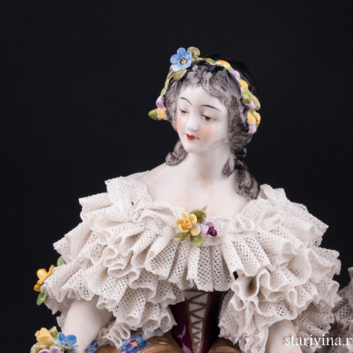 Императрица Евгения в Трианоне, кружевная, Volkstedt, Германия, сер. 20 в