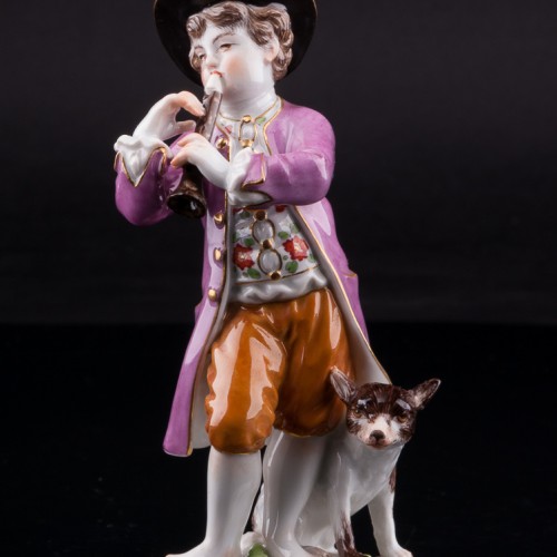 Мальчик с собакой, Meissen, Германия, 1960 г