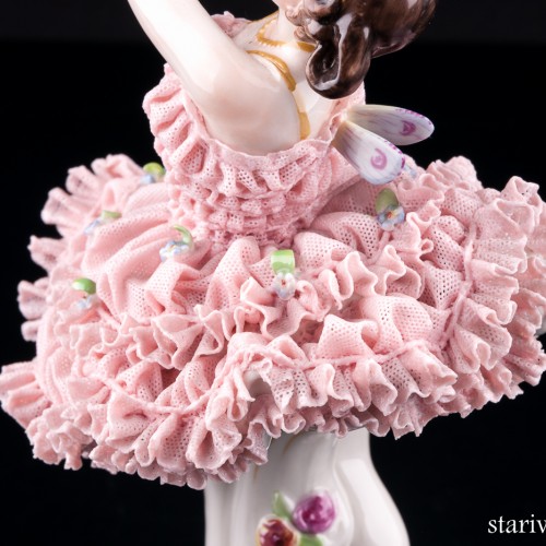 Балерина-бабочка, кружевная, Volkstedt, Германия, до 1935 г