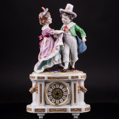 Фарфоровые часы Танцующие дети, Германия, 19 в