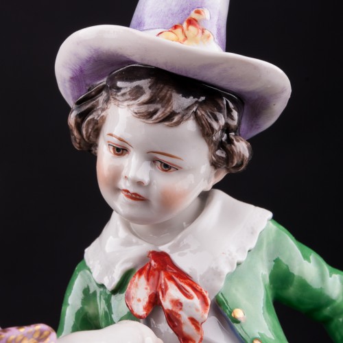 Фарфоровые часы Танцующие дети, Германия, 19 в