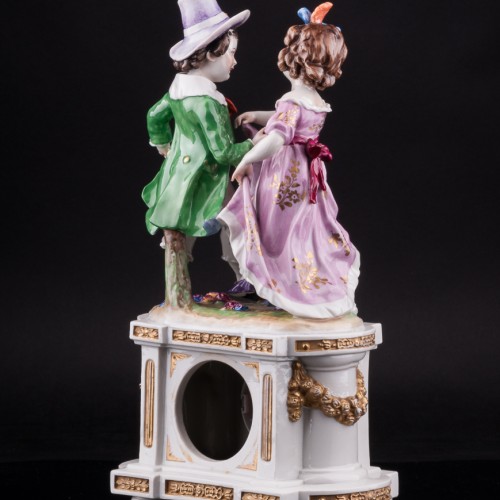 Фарфоровые часы Танцующие дети, Германия, 19 в