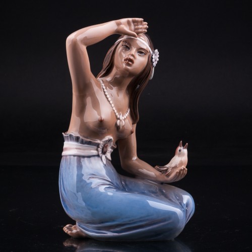 Гавайская девушка с птичкой, Dahl Jensen, Дания