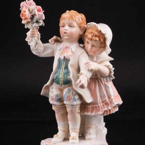 Дети с букетом цветов, Karl Ens, Германия, 1920-30 гг