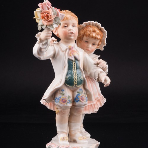 Дети с букетом цветов, Karl Ens, Германия, 1920-30 гг