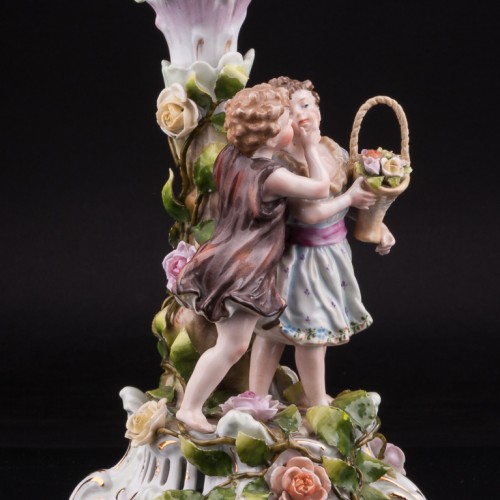 Дети с корзиной цветов, подсвечник, Von Schierholz, Германия, пер. пол. 20 в