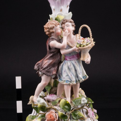 Дети с корзиной цветов, подсвечник, Von Schierholz, Германия, пер. пол. 20 в