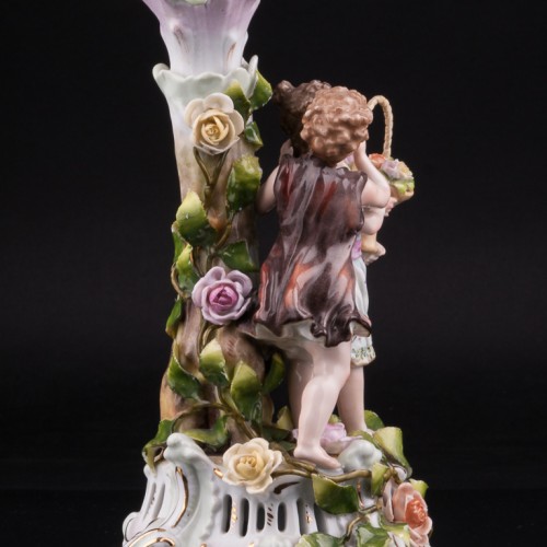 Дети с корзиной цветов, подсвечник, Von Schierholz, Германия, пер. пол. 20 в