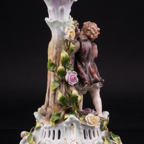 Дети с корзиной цветов, подсвечник, Von Schierholz, Германия, пер. пол. 20 в