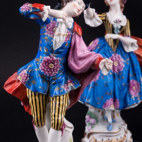 Пара в синих костюмах, Sitzendorf, Германия, нач. 20 в