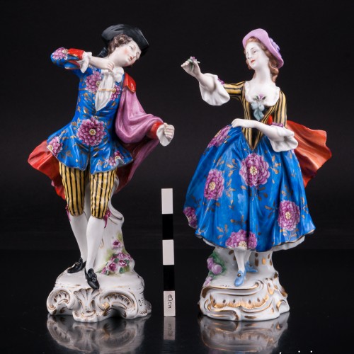 Пара в синих костюмах, Sitzendorf, Германия, нач. 20 в