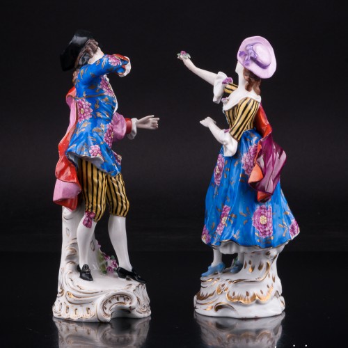 Пара в синих костюмах, Sitzendorf, Германия, нач. 20 в