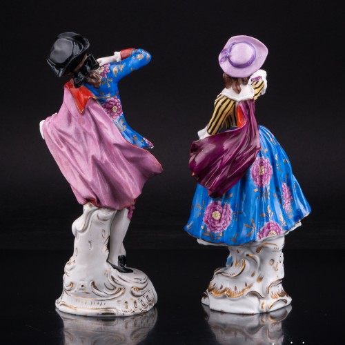 Пара в синих костюмах, Sitzendorf, Германия, нач. 20 в