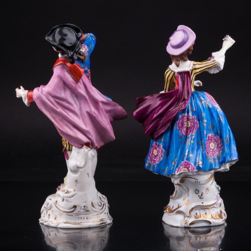 Пара в синих костюмах, Sitzendorf, Германия, нач. 20 в