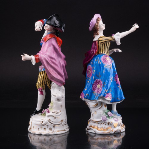 Пара в синих костюмах, Sitzendorf, Германия, нач. 20 в